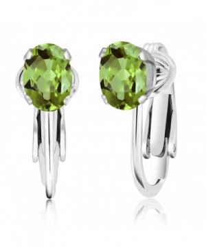 Green Peridot Sterling Silver Earrings