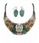 Burnish Handpainted Statement Necklace Earrings