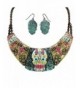 Burnish Handpainted Statement Necklace Earrings