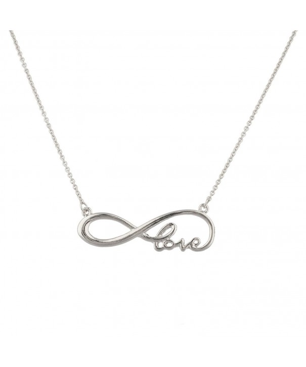 Lux Accessories Infinity Cursive Necklace