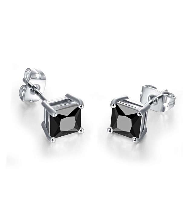 SELOVO Silver Color Earrings Princess Zirconia