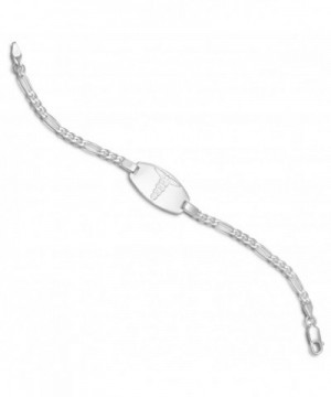 Medical Bracelet Figaro Sterling Silver