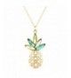 Lux Accessories PIneapple Pendant Necklace