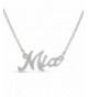 Mia Nameplate Necklace Silver Tone