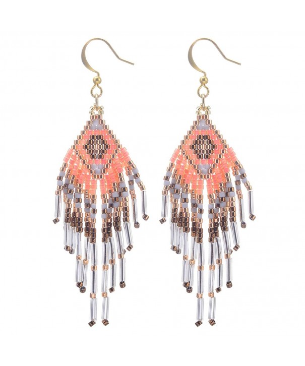 BeadChica Handmade Geometric Earring Beadwork