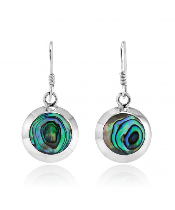 Sterling Silver Abalone Dangle Earrings