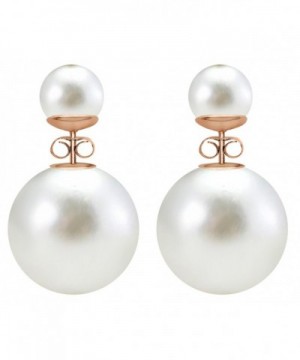 Double sided bead ball earrings