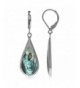 Abalone Plated Sterling Leverback Earrings