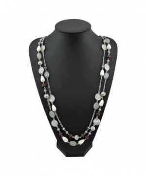 Crystal Acrylic Colorful Necklace 10084 grey