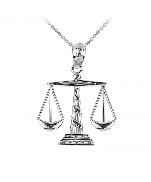 Sterling Silver Justice Pendant Necklace