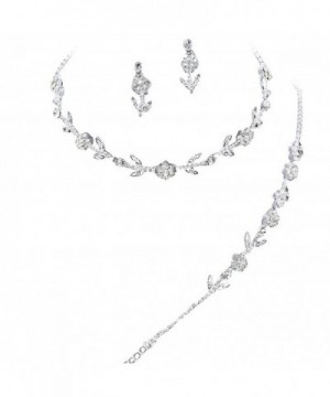 Elegant Crystal Bridesmaid Necklace Bracelet
