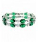 Emerald Color Silver Bracelet BC435