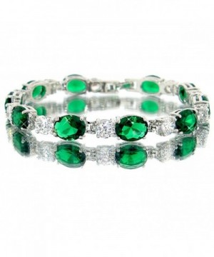 Emerald Color Silver Bracelet BC435